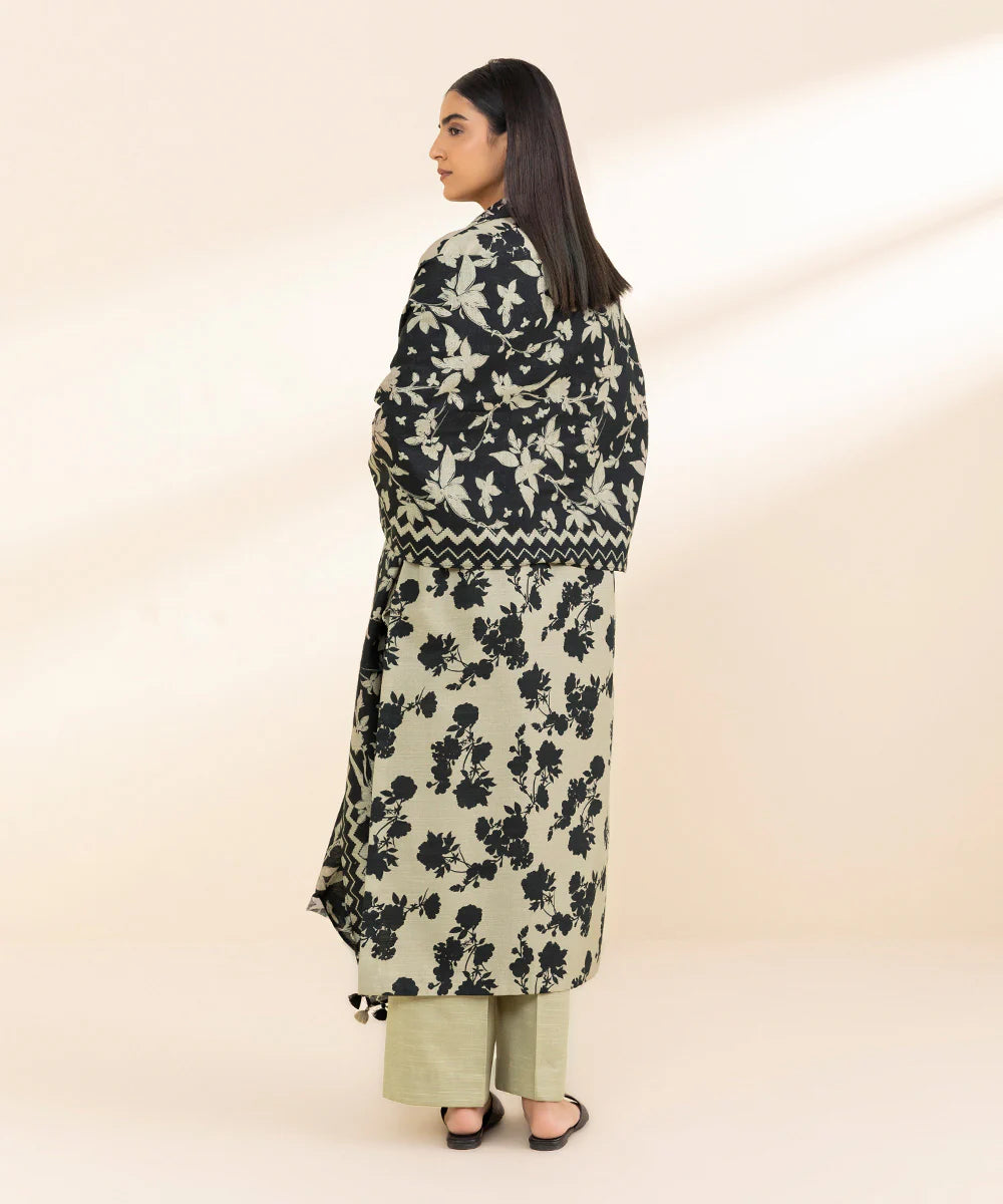 Sapphire Khaddar Three Piece Suit SP-KH-BLK03
