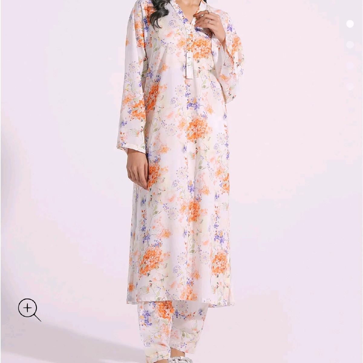 Ethnic summer lawn Pakistani trouser kameez dupatta Traditional Clothing 3pcs