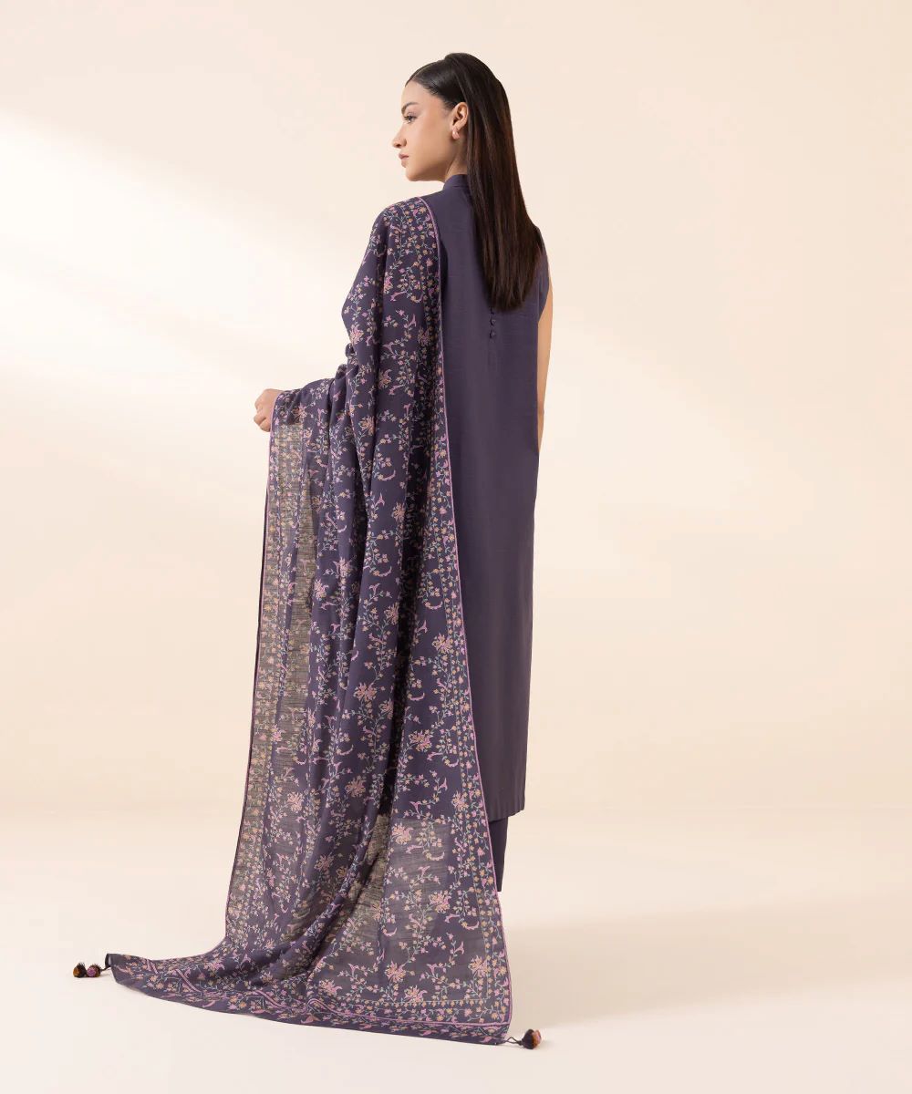 Sapphire Embroided Khaddar Three Piece Suit SP-KHD-PRP02