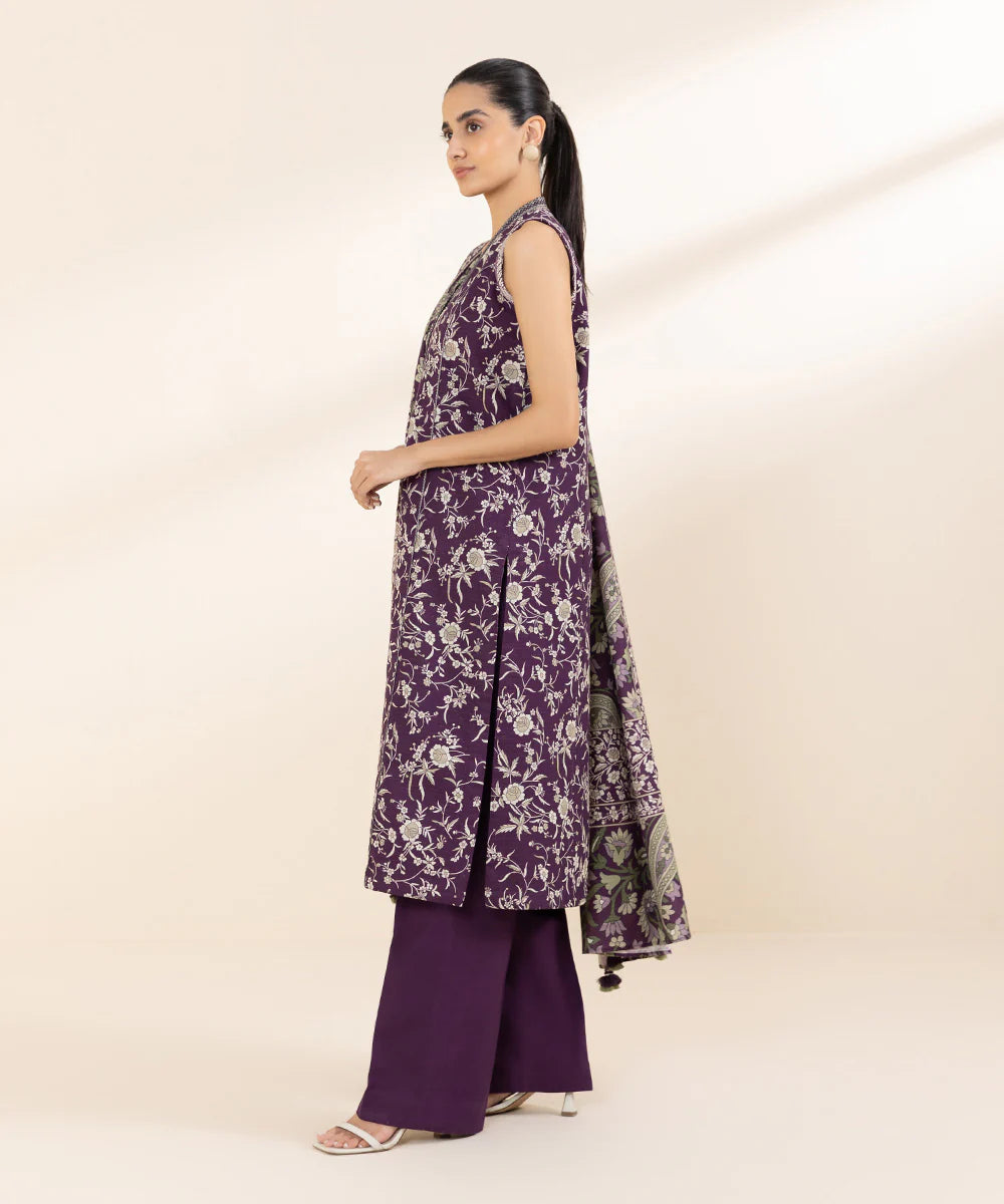 Sapphire Khaddar Three Piece Suit SP-KHD-PRP03