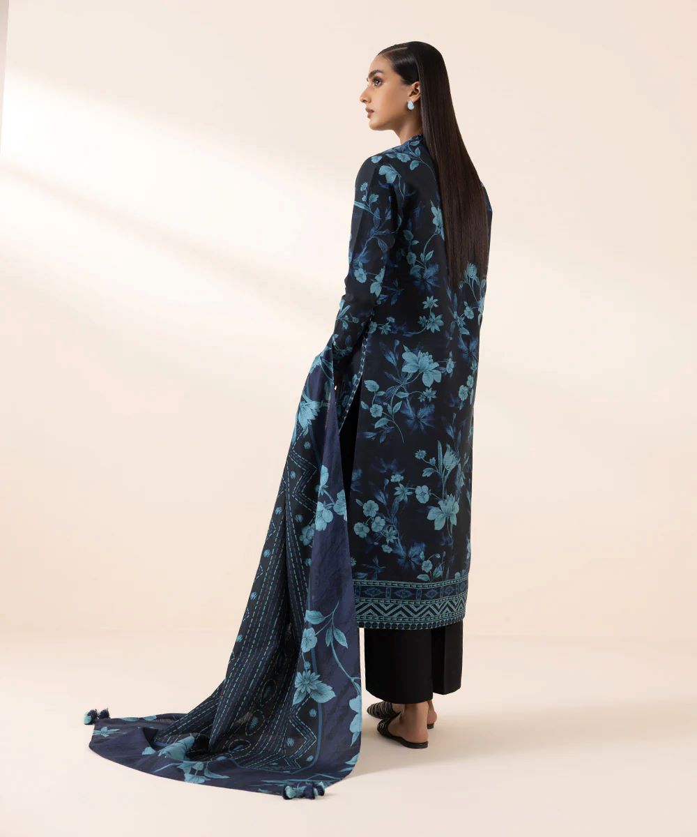 Sapphire Khaddar Three Piece Suit SP-KHD-BLU03