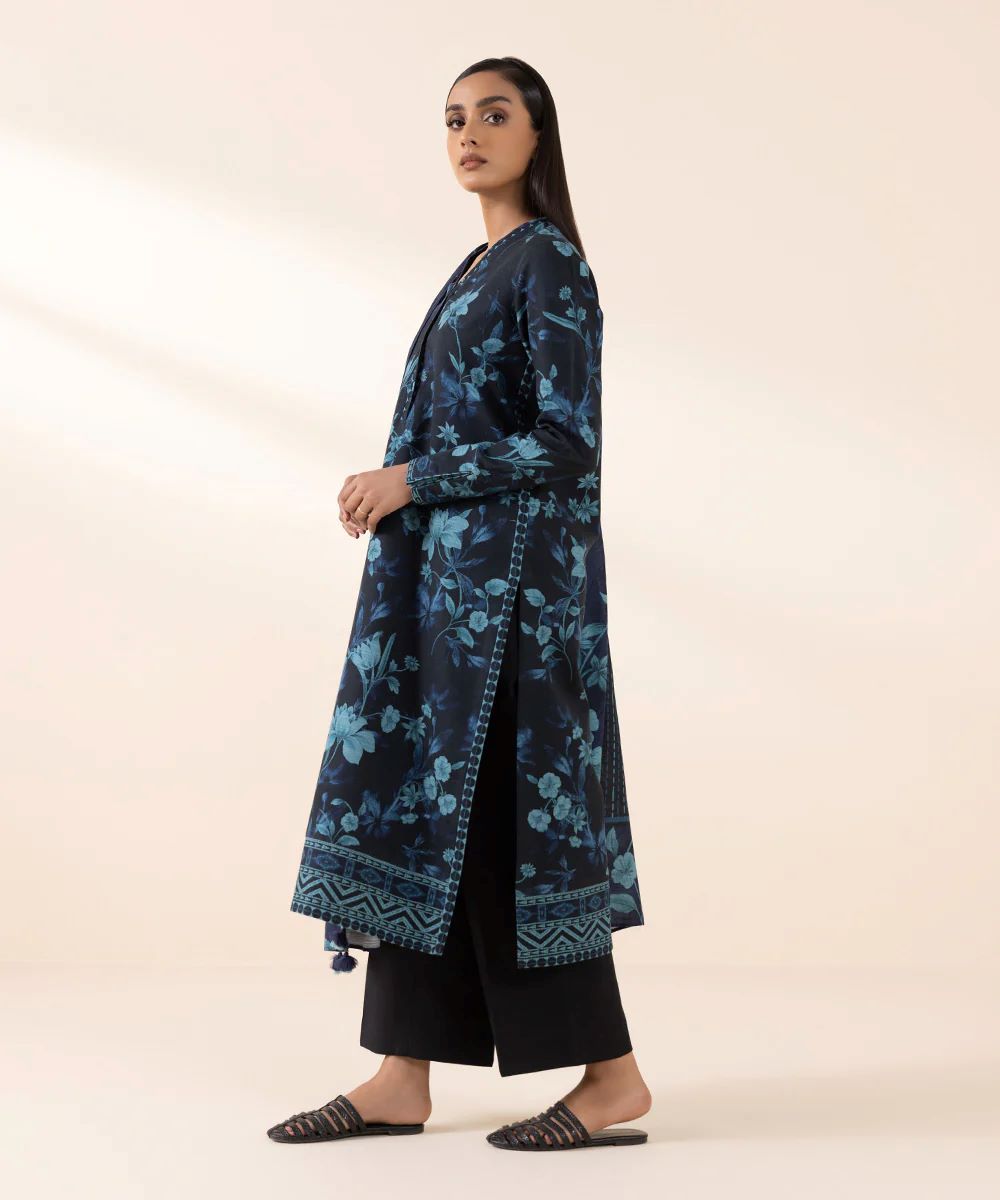 Sapphire Khaddar Three Piece Suit SP-KHD-BLU03