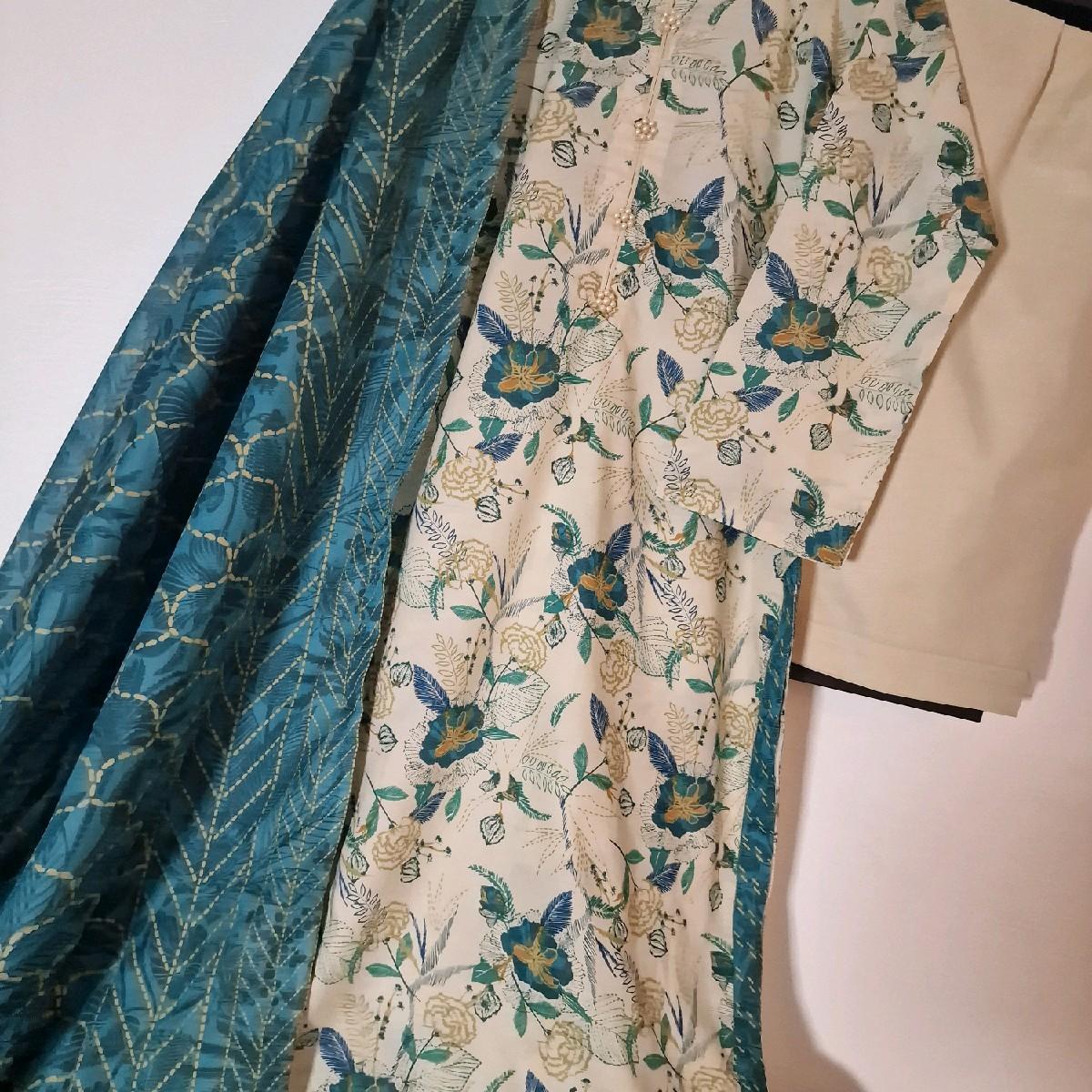 Sapphire lawn summer Pakistani trouser kameez dupatta Traditional Clothing Floral printed