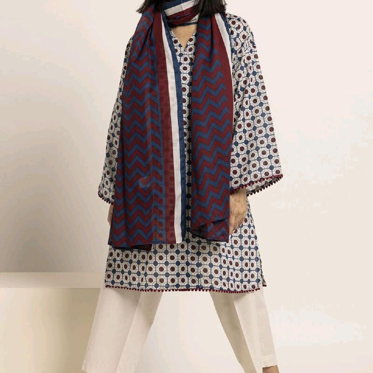 khaadi lawn pakistani trouser kameez dupatta summer outfit Traditional Clothing