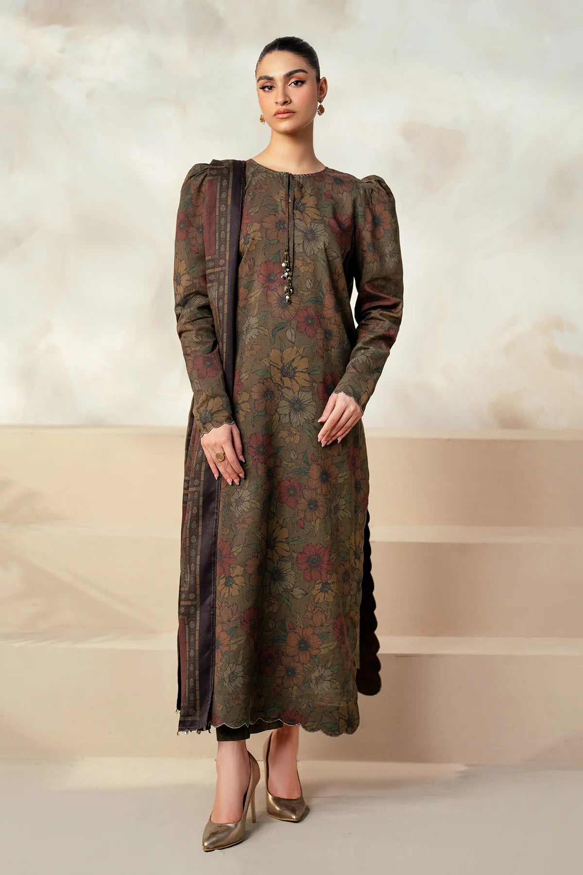 Baroque Slub Linen Three Piece Suit BR-LNN-BR01