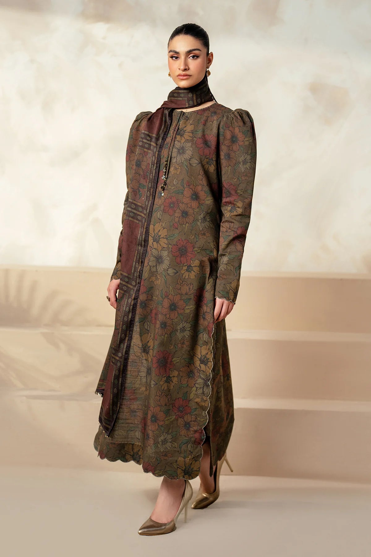 Baroque Slub Linen Three Piece Suit BR-LNN-BR01