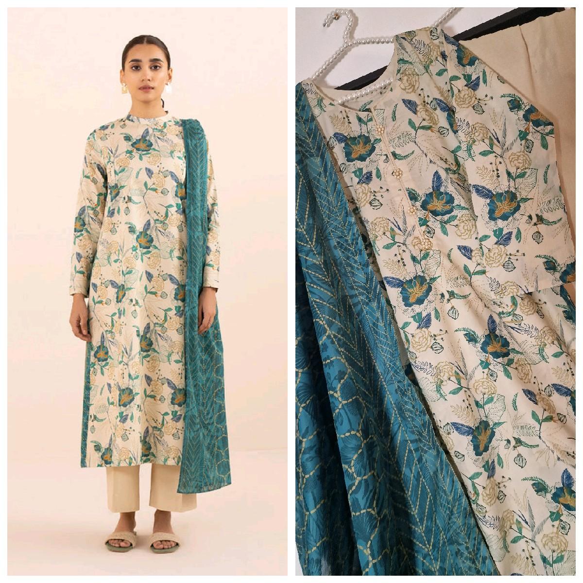 Sapphire lawn summer Pakistani trouser kameez dupatta Traditional Clothing Floral printed