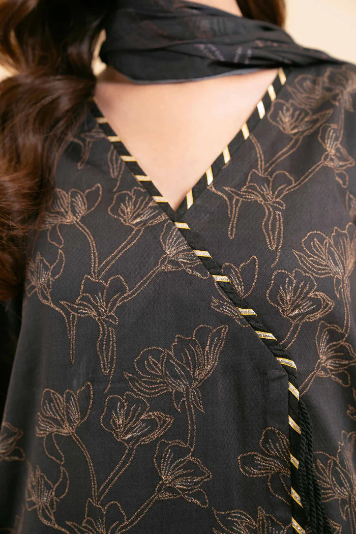 Nishaat Dobby Lawn Suit With Chifoon Dupatta NS-LWN-BLK01