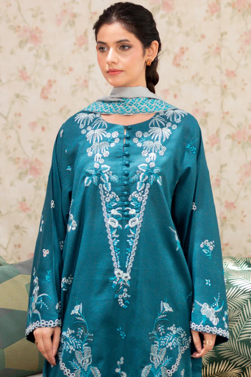 Uznau Premium Embroided Lawn Three Piece Suit UZ-LWN-TL01