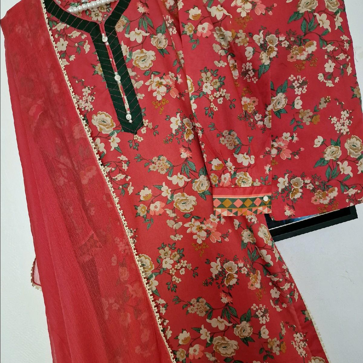 Sapphire lawn latest pakistani trouser kameez dupatta tailored stiched Traditional Clothing SP-LWN-RD02