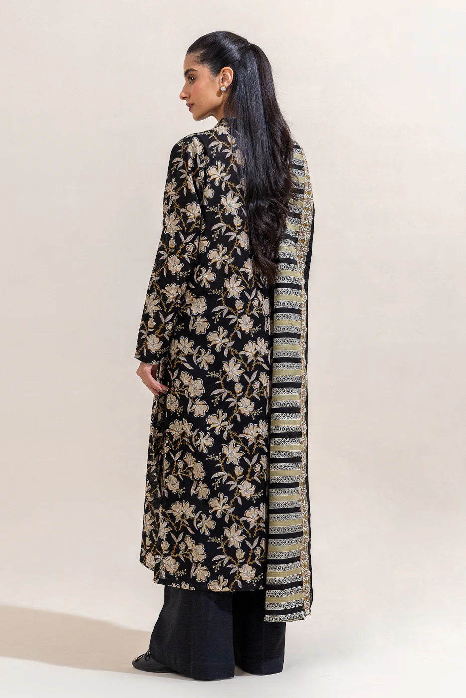 Beechtree Khaddar Three Piece Suit BT-KHD-BLK01