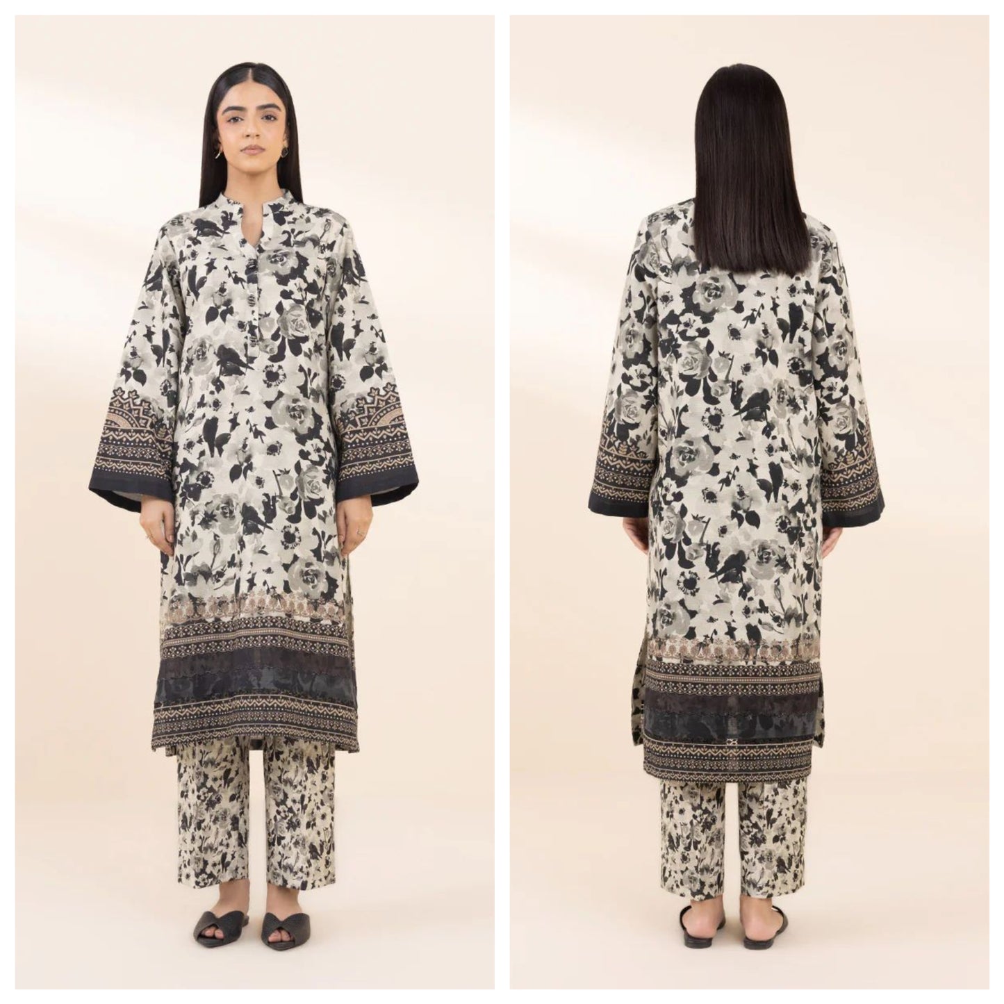 Sapphire Khaddar Three Piece Suit SP-KHD-BLK02