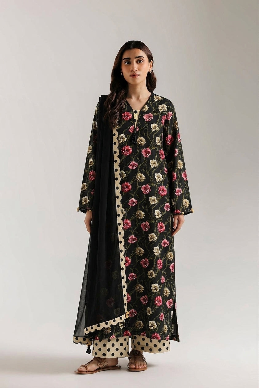 Uznau Linen Three Piece Suit UZ-LNN-RD011