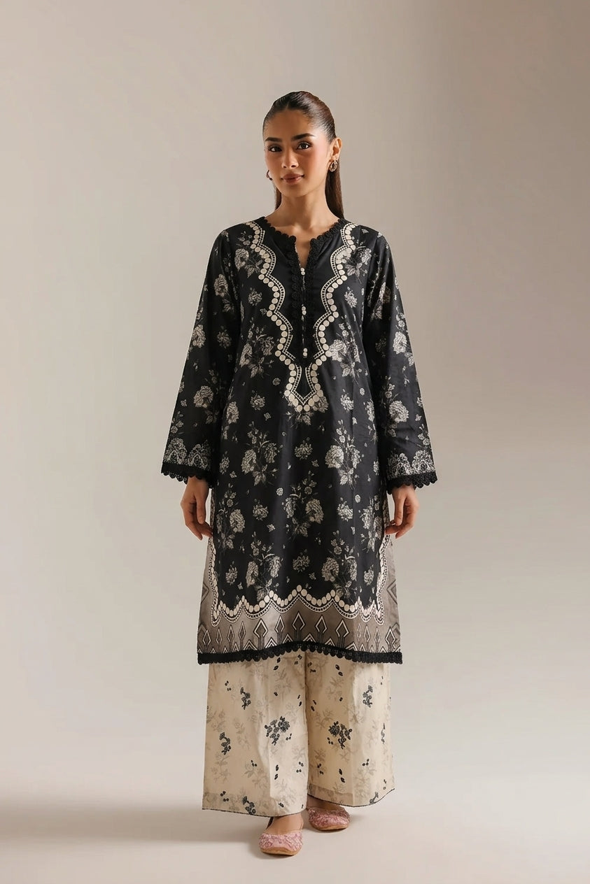 Uznau Linen Co ord Two Piece Suit UZ-LNN-BLK050