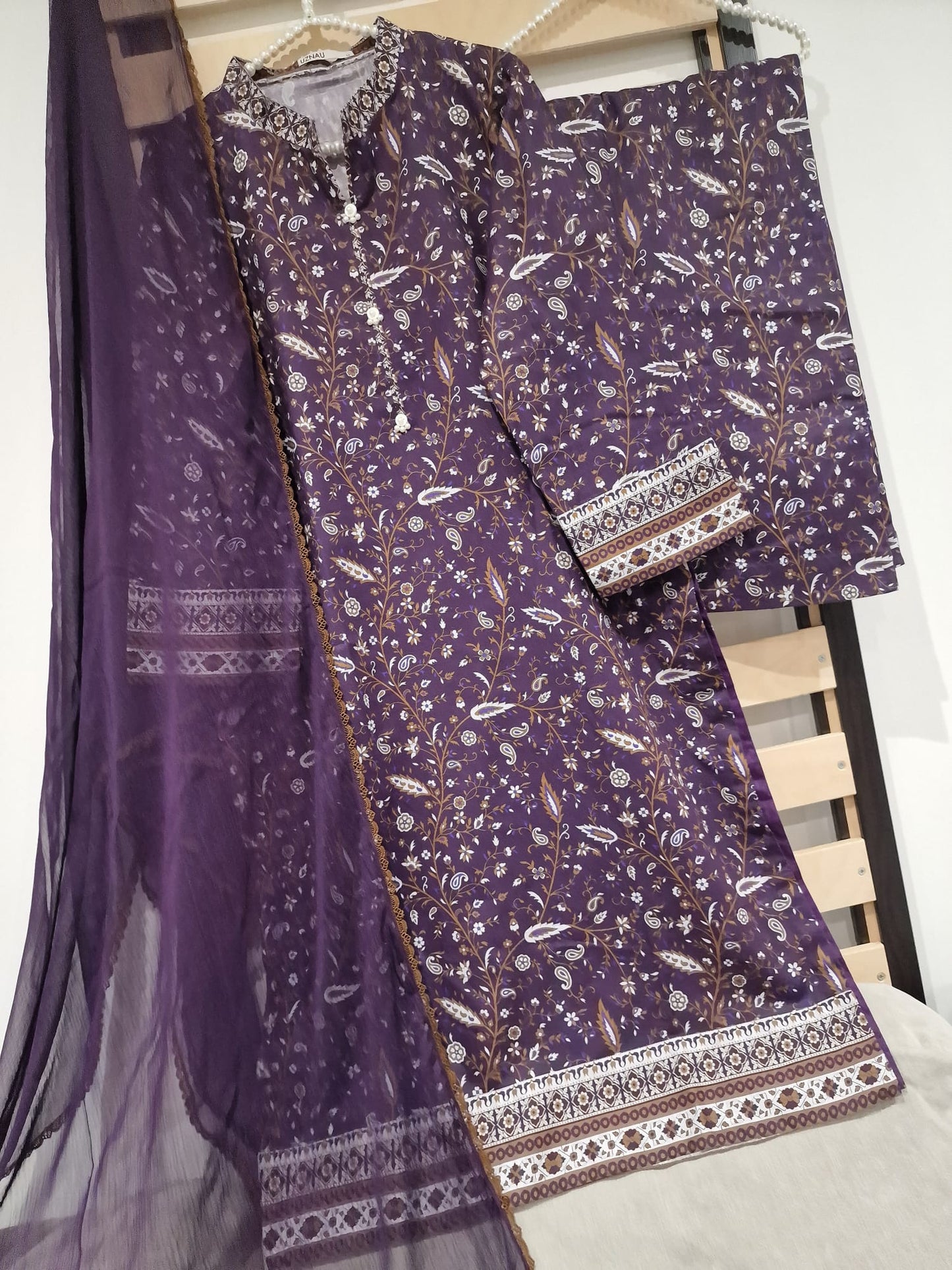 Uznau Khaddar Three Piece Suit UZ-KHD-PRP02