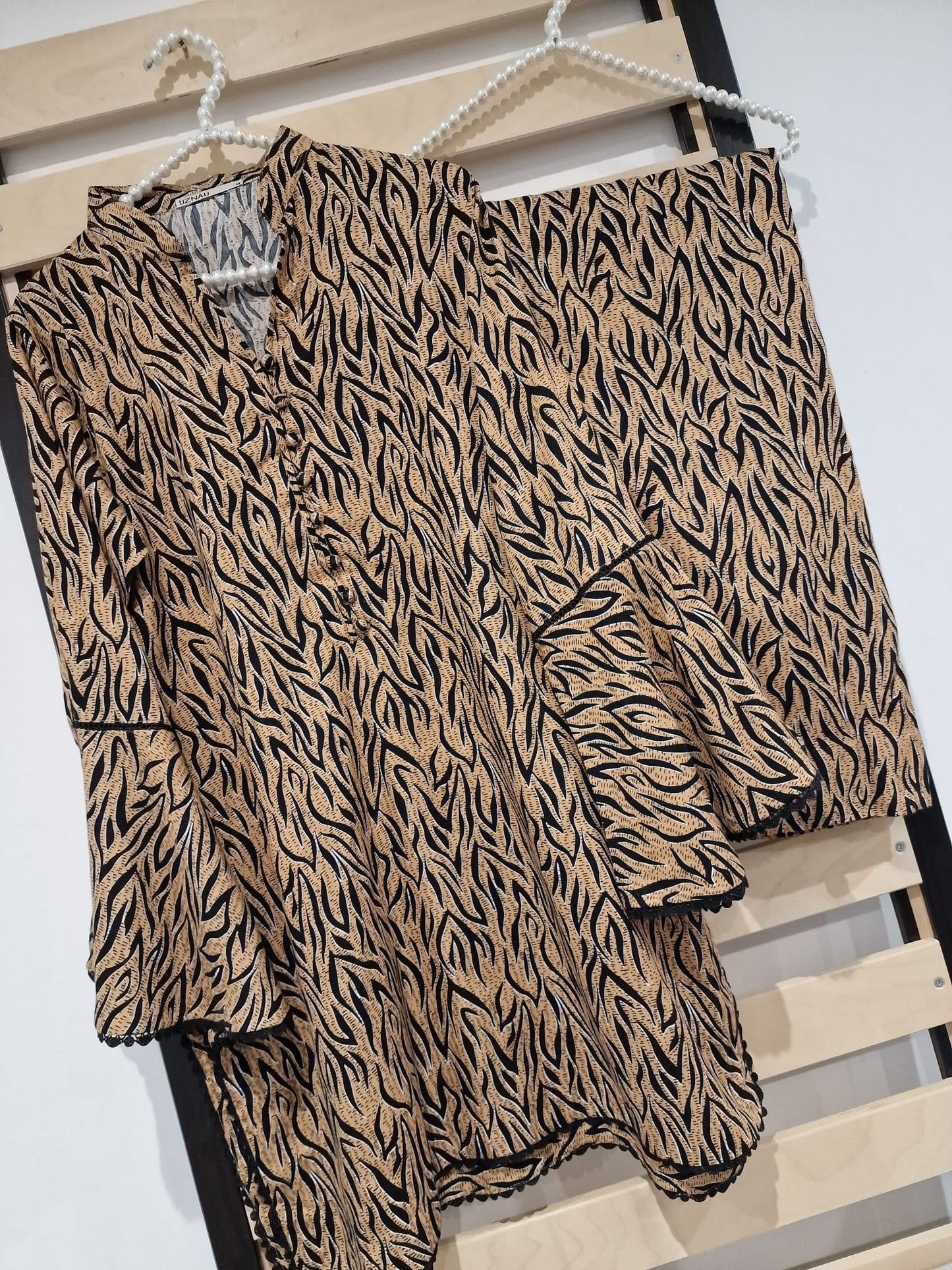 Uznau Linen Co-ord Set Two Piece UZ-LNNCO-BR01