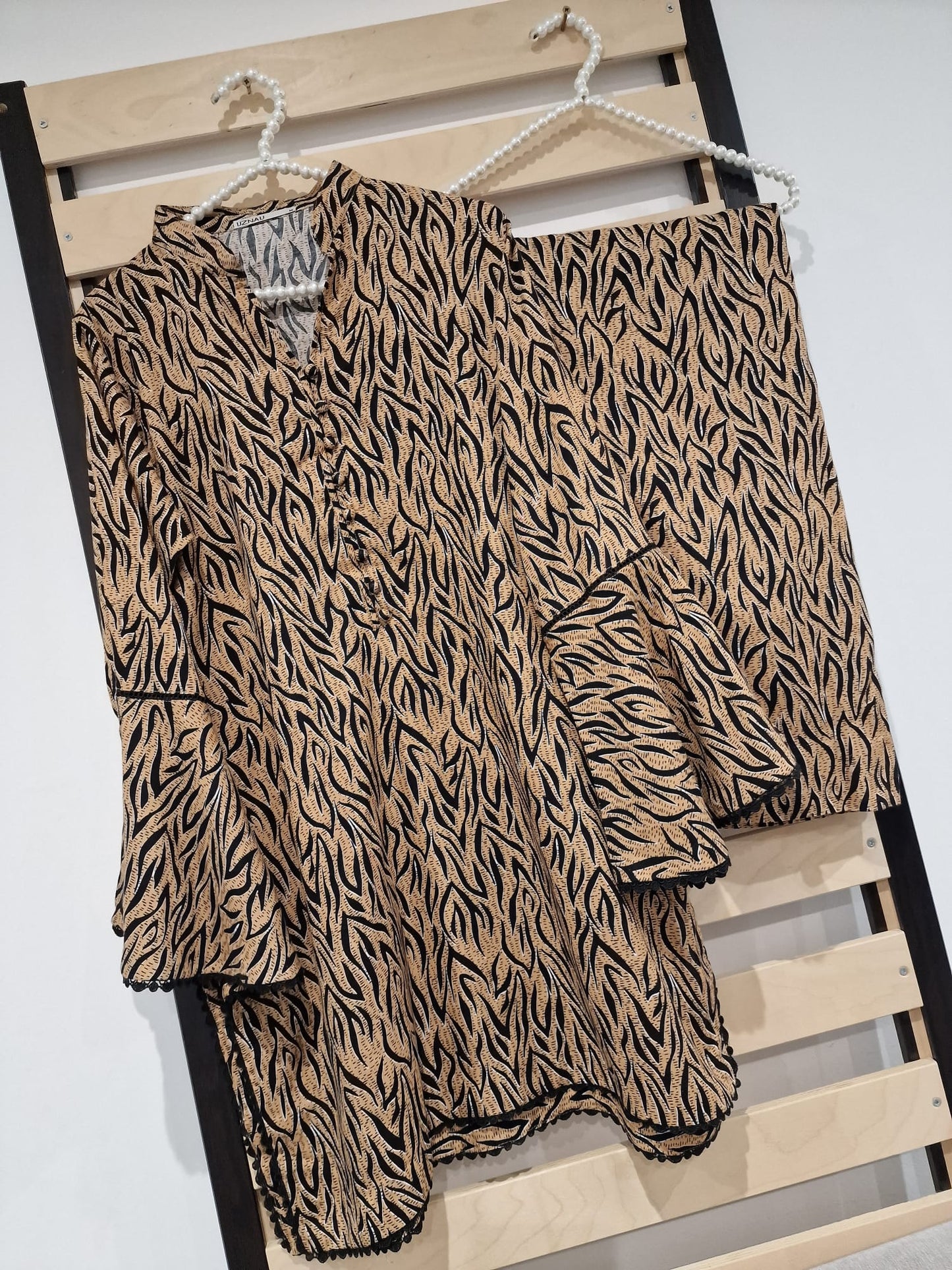 Uznau Linen Co-ord Set Two Piece UZ-LNNCO-BR01