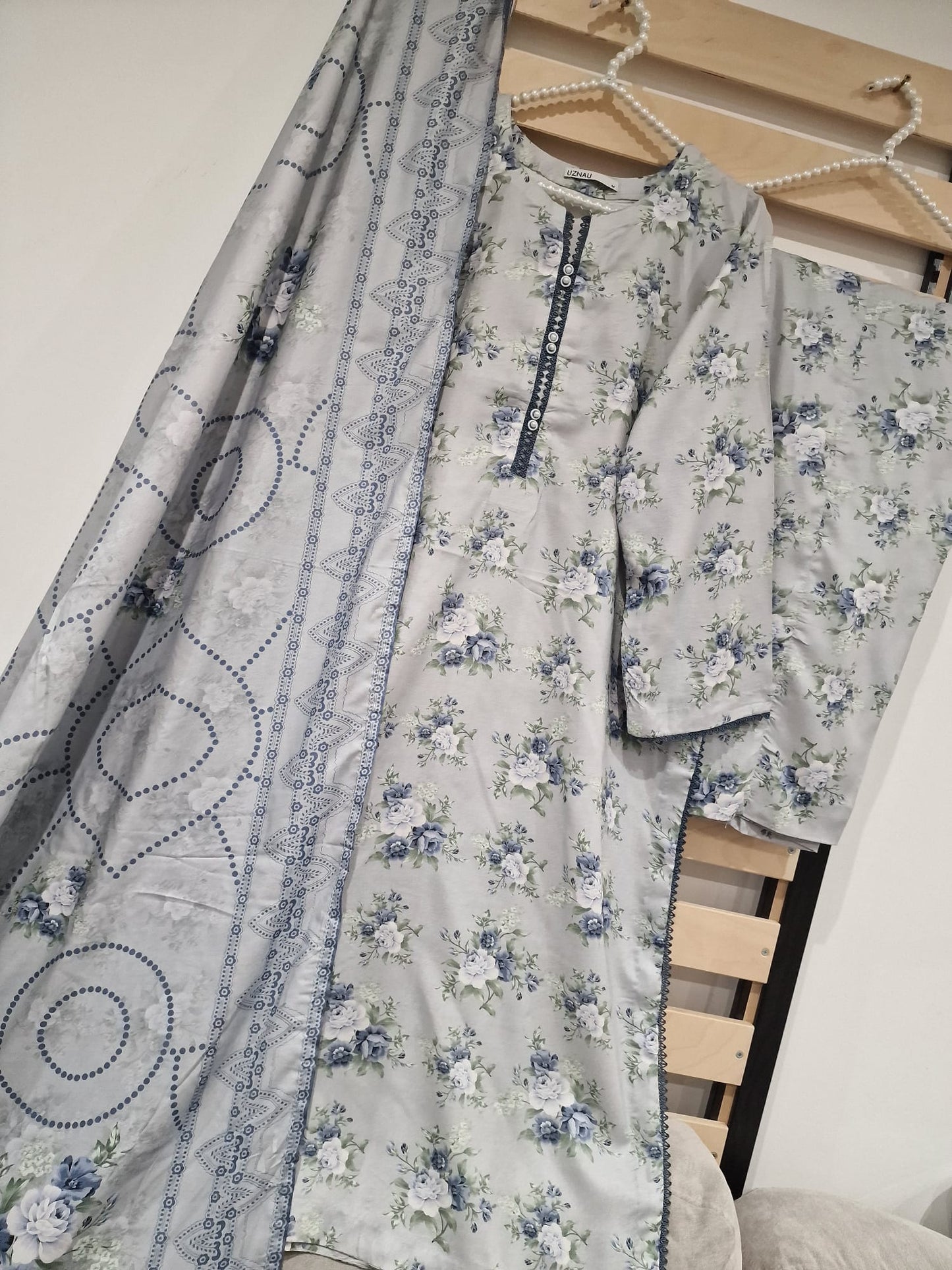 Uznau Winter Linen Three Piece Suit UZ-LNN-GREY02