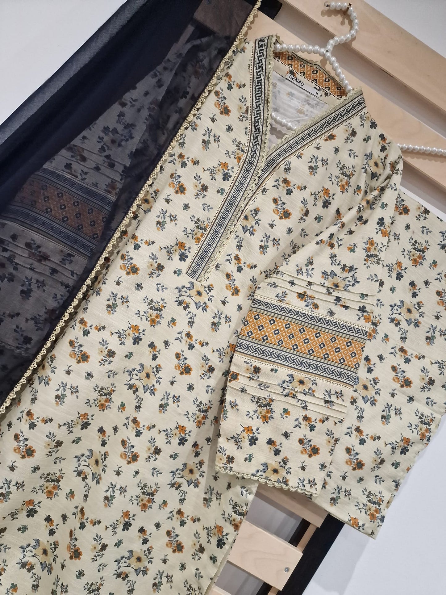 Uznau Khaddar Three Piece Suit UZ-KHD-WHT01