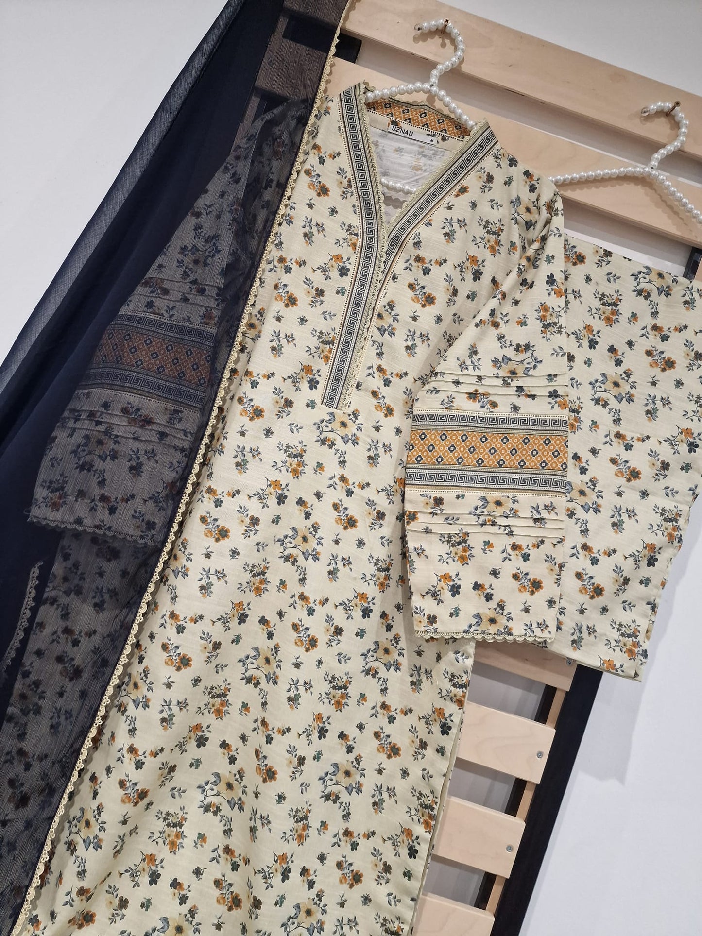 Uznau Khaddar Three Piece Suit UZ-KHD-WHT01