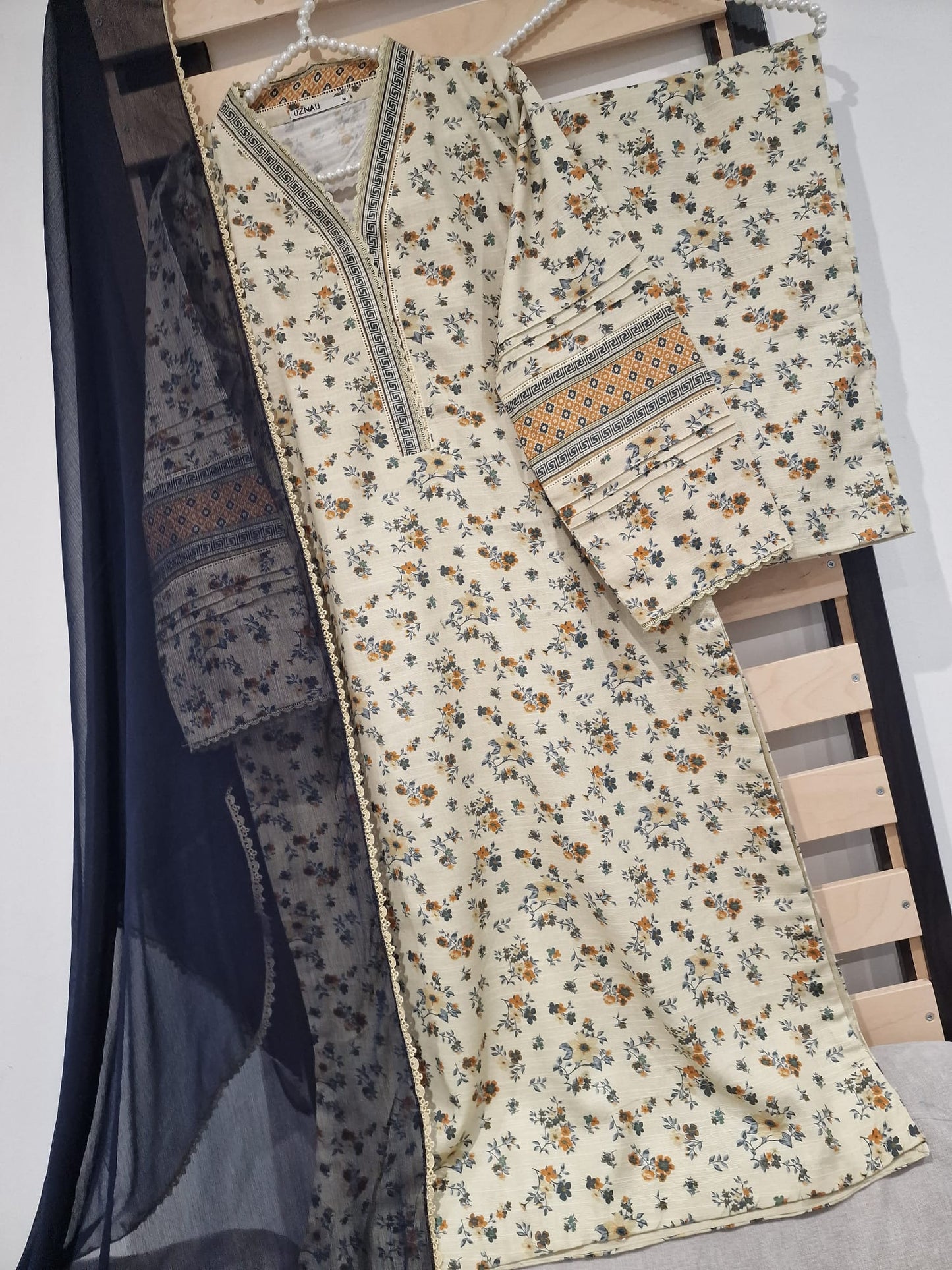 Uznau Khaddar Three Piece Suit UZ-KHD-WHT01