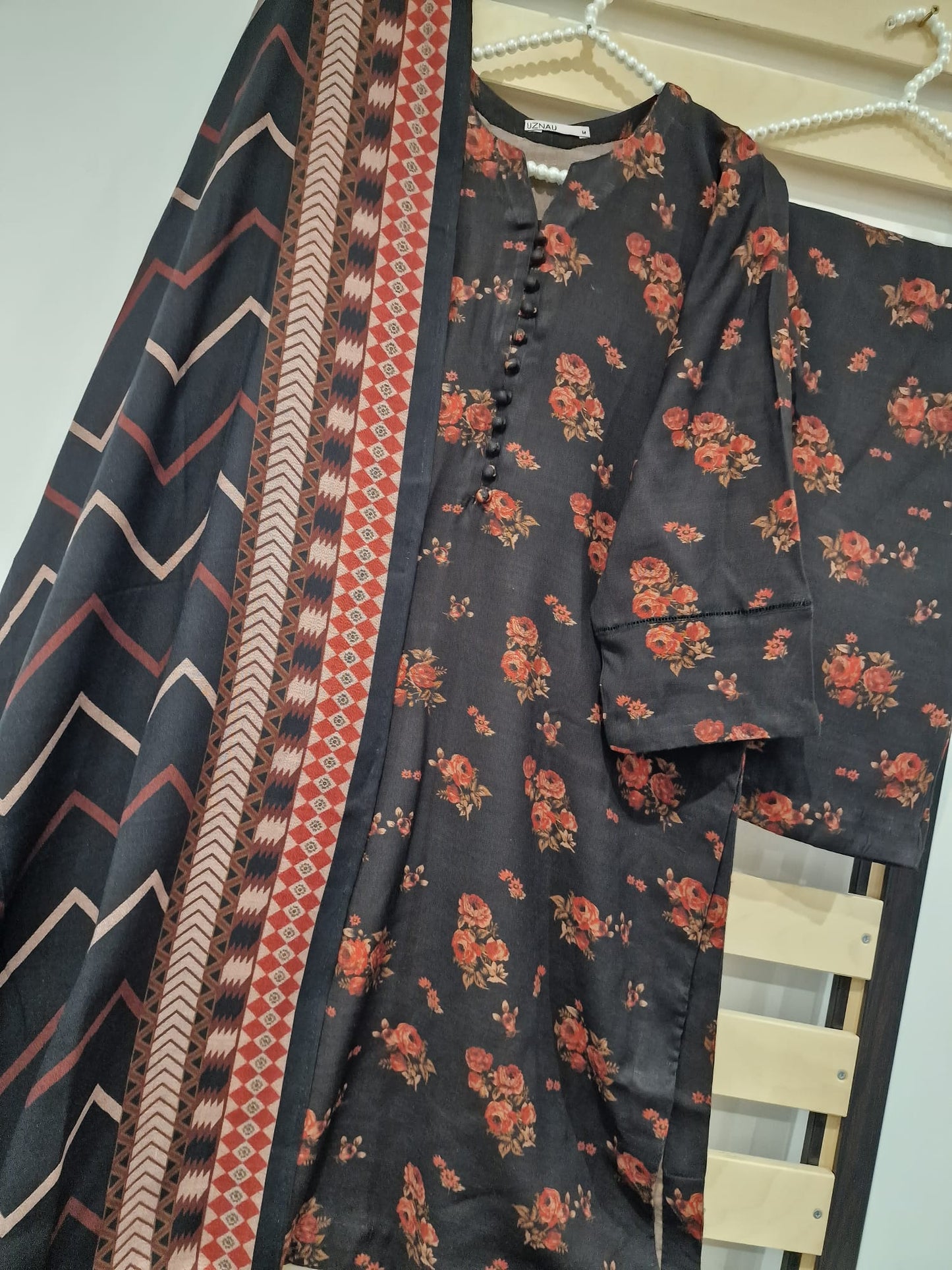 Uznau Dhanak Three Piece Suit UZ-DH-BLK04
