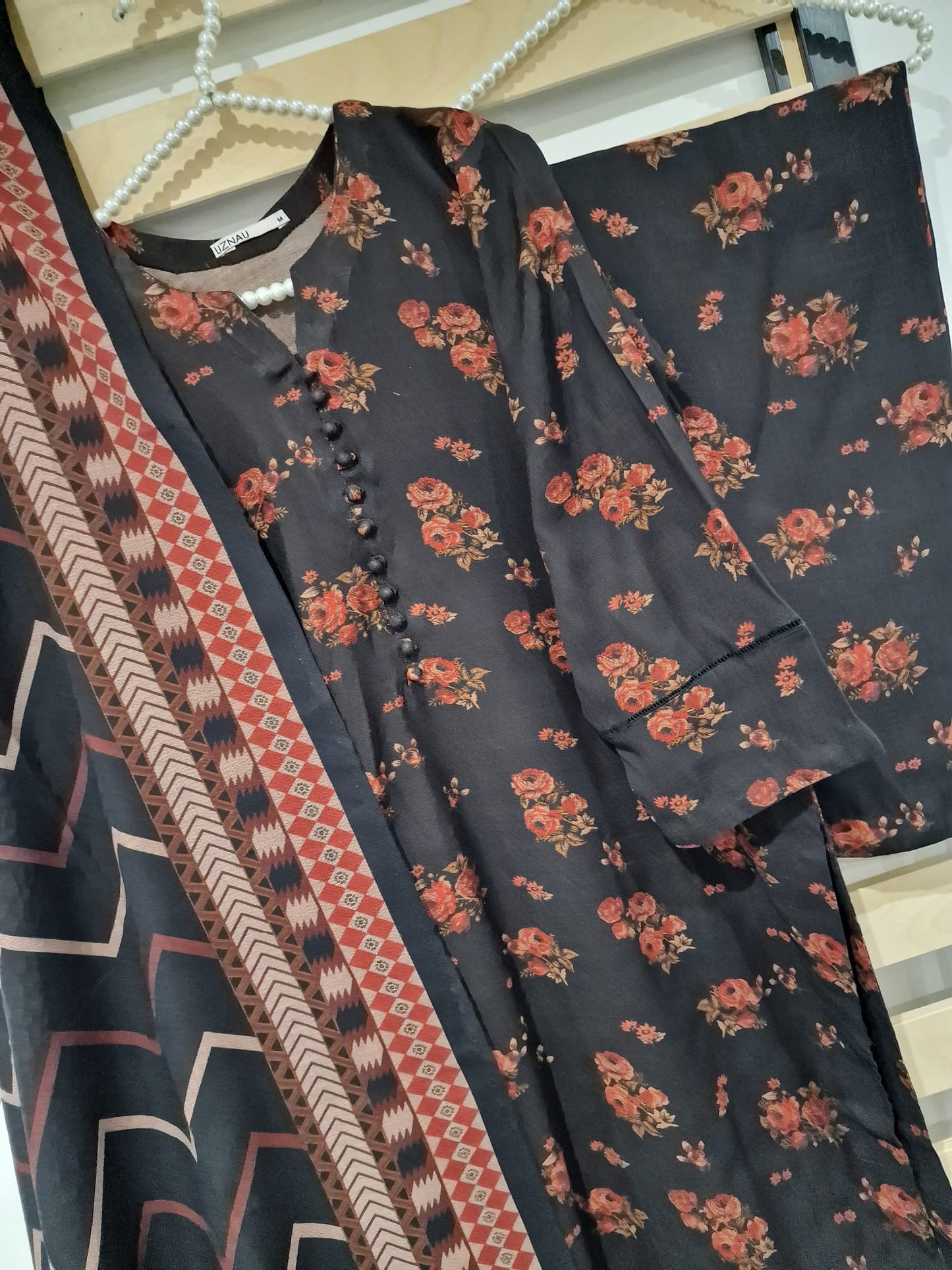 Uznau Dhanak Three Piece Suit UZ-DH-BLK04