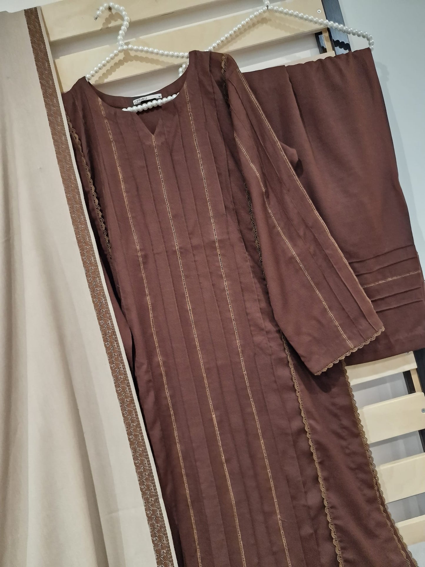 Uznau Matina Wool Three Piece Suit With Shawl UZ-WL-BR01