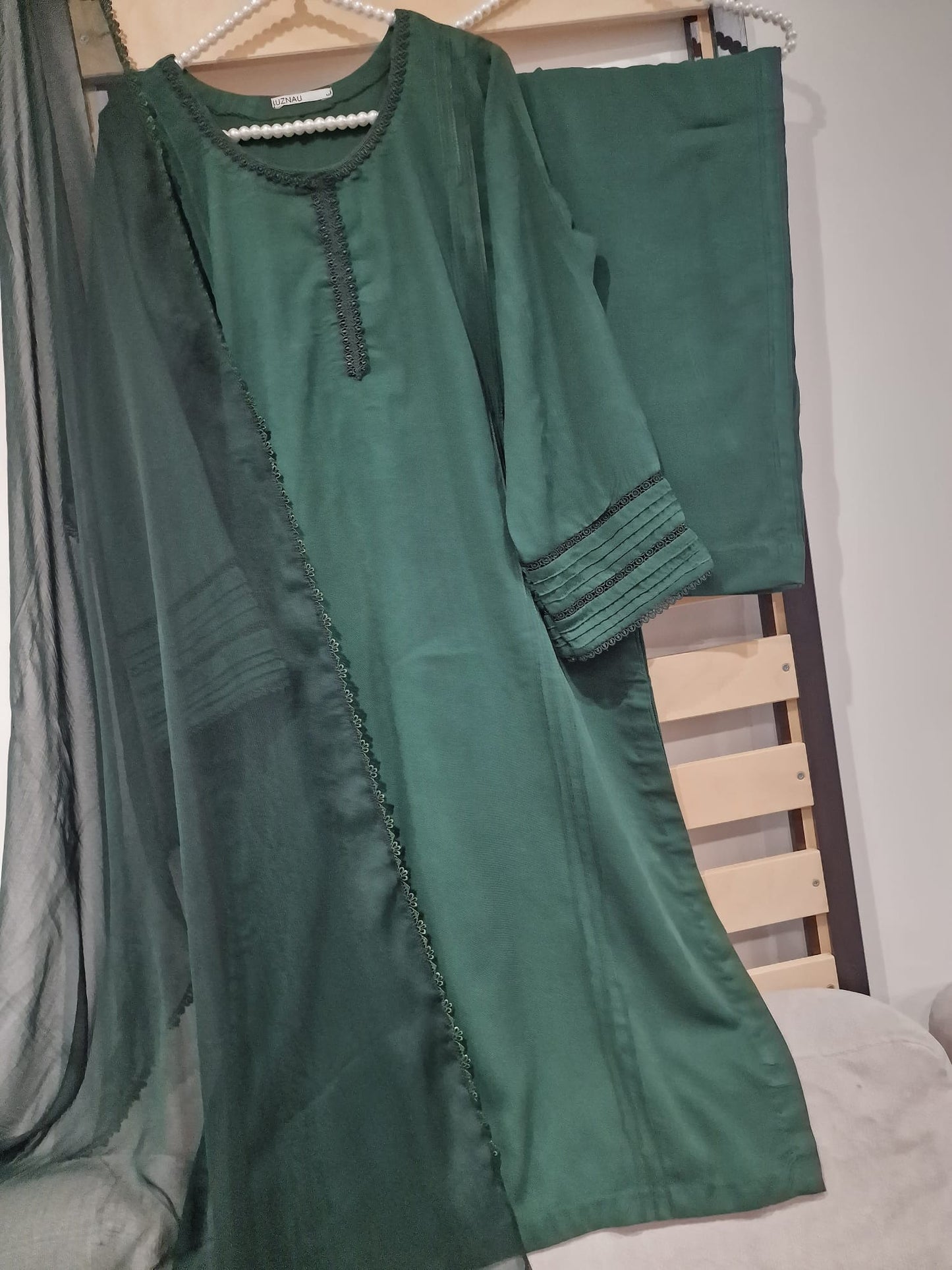 Uznau Marina Linen Three Piece Suit UZ-LNN-GR04