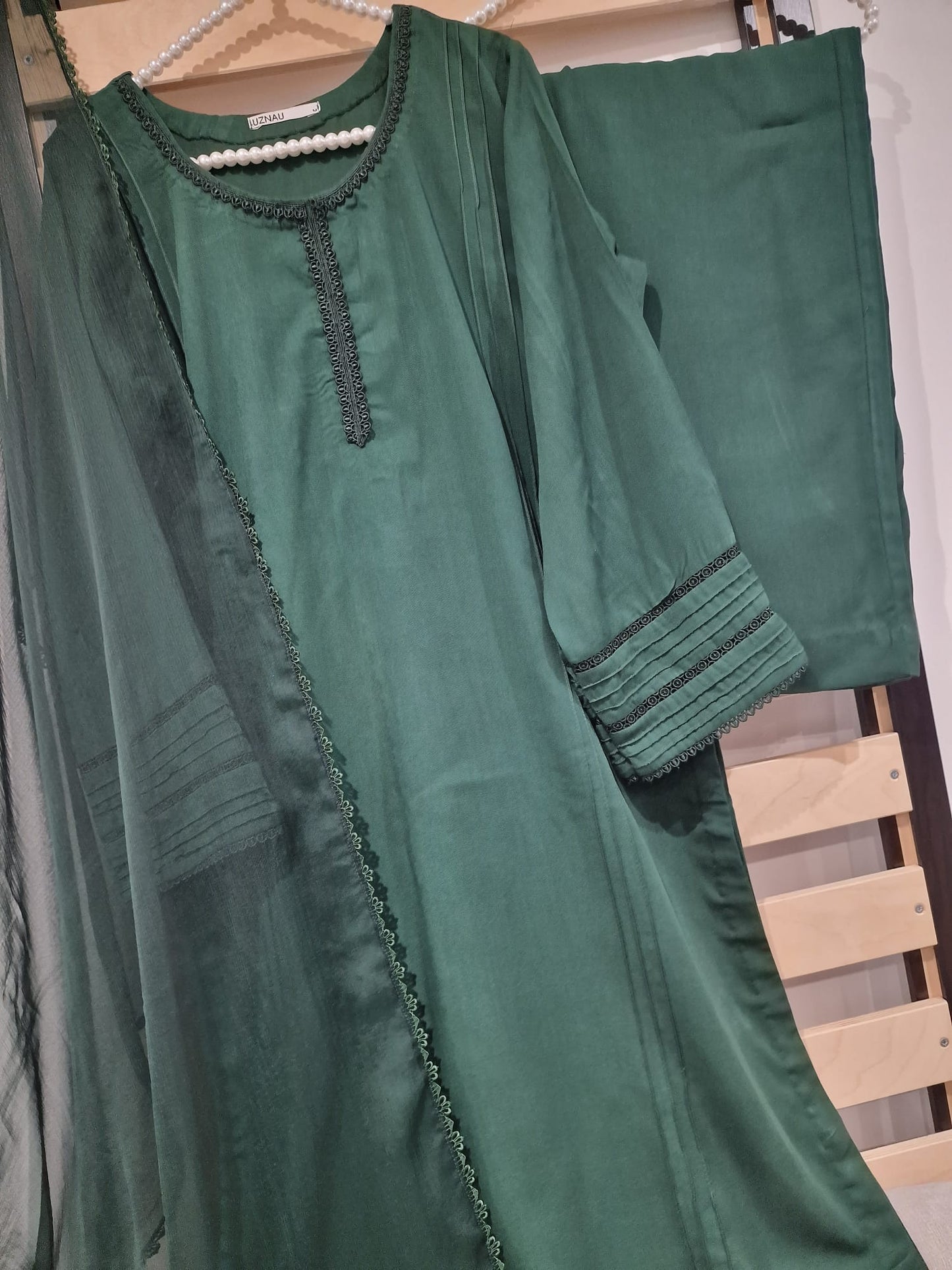 Uznau Marina Linen Three Piece Suit UZ-LNN-GR04