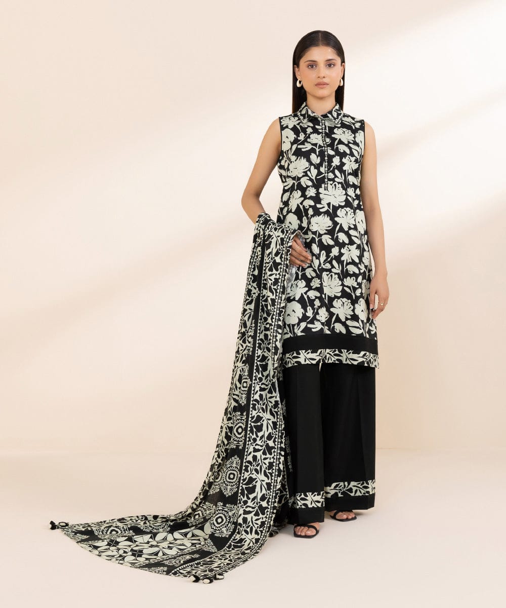 Sapphire Linen Three Piece Suit SP-LNN-BLK02