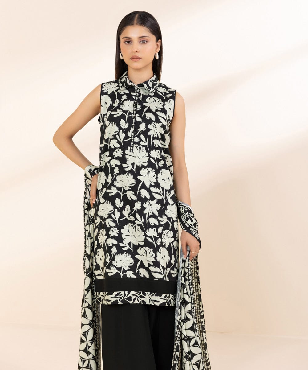 Sapphire Linen Three Piece Suit SP-LNN-BLK02