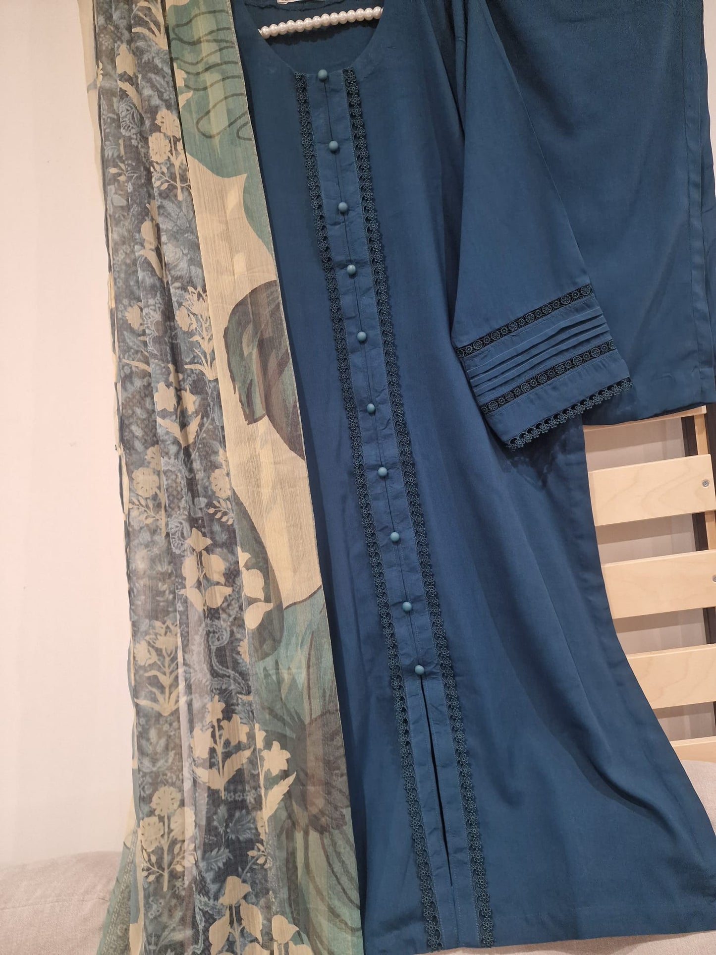 Uznau Linen Three Piece Suit UZ-LNN-BLU09