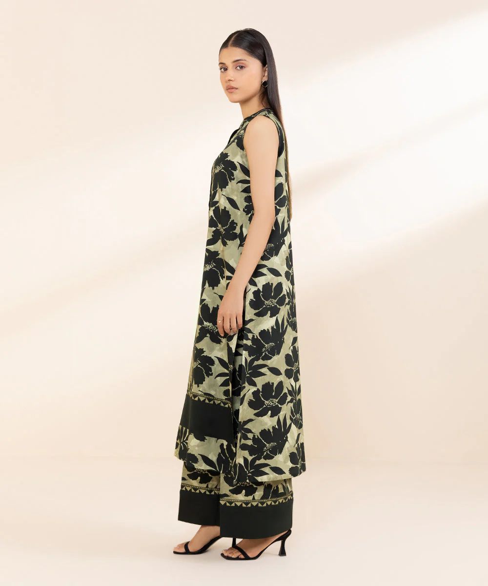 Sapphire Viscose Three Piece Suit SP-VC-BLK01
