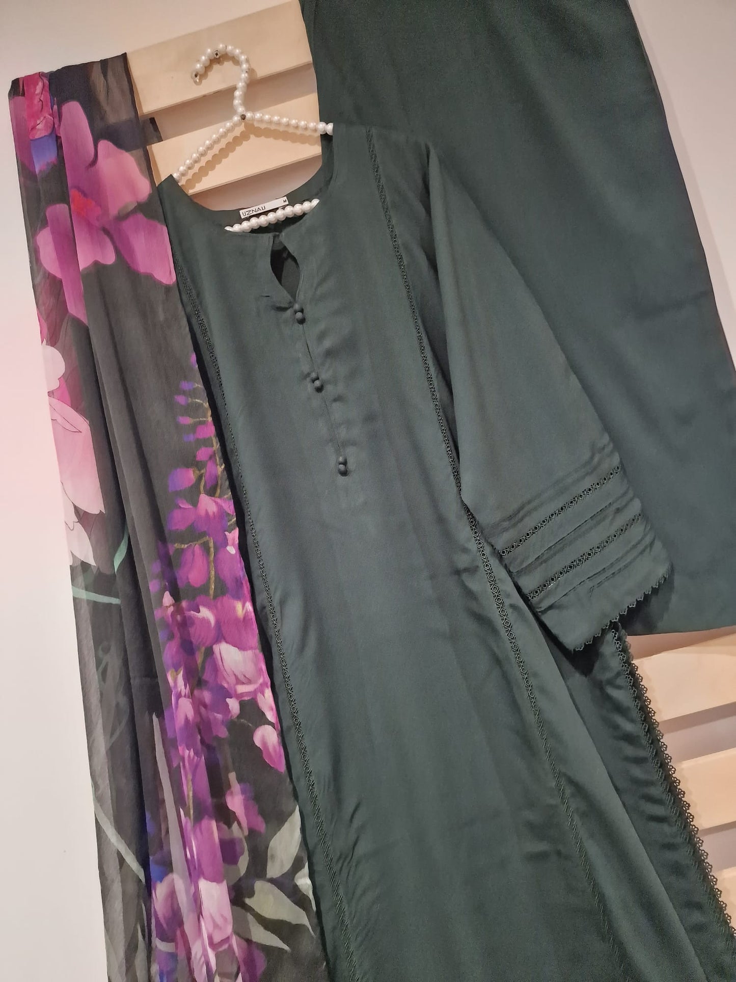 Uznau Linen Three Piece Suit UZ-LNN-GR010
