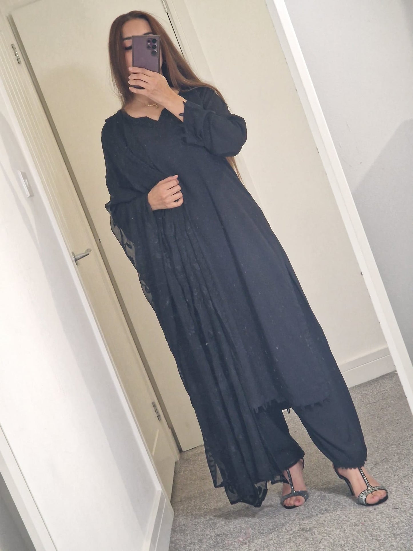Uznau Linen Three Piece Suit UZ-LNN-BLK030