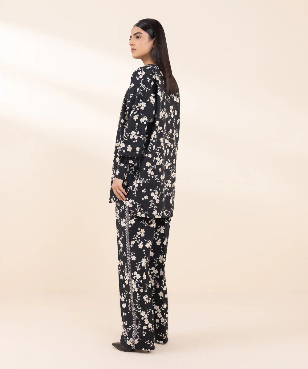 Sapphire Printed Khaddar Three Piece Suit SP-KHD-BLK01