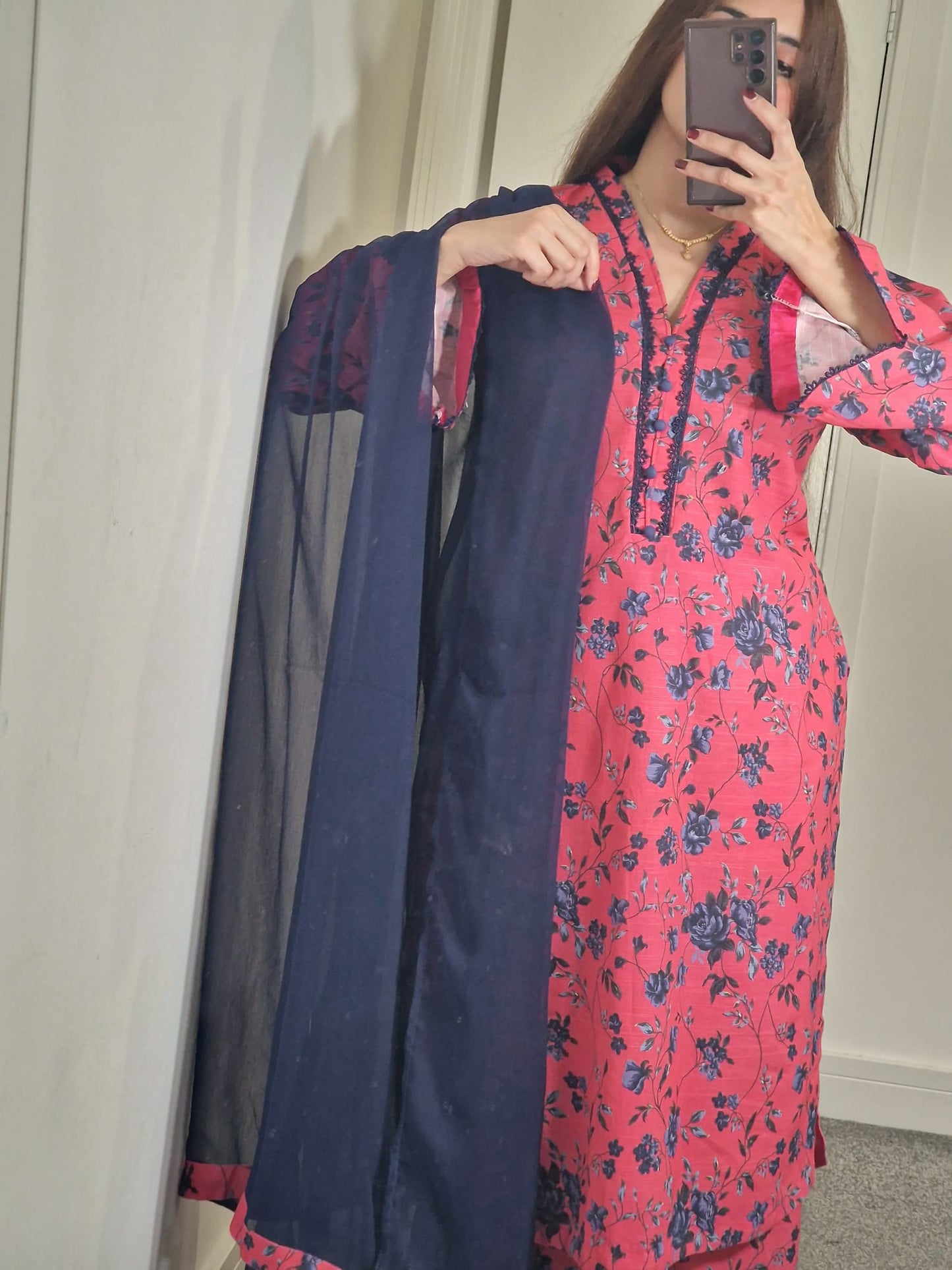 Uznau Khaddar Three Piece Suit UZ-KHD-PNK02