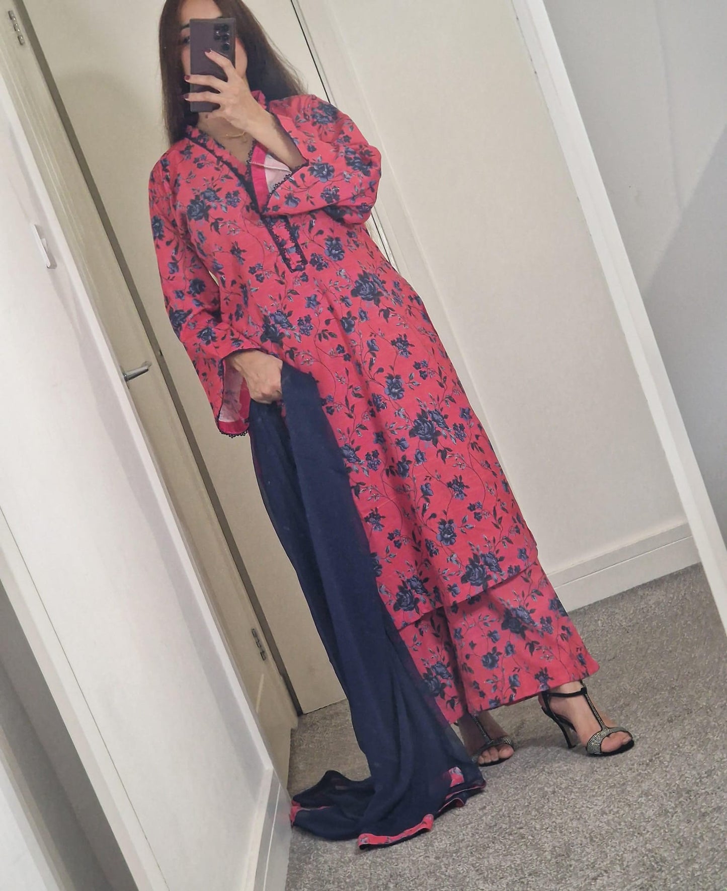 Uznau Khaddar Three Piece Suit UZ-KHD-PNK02