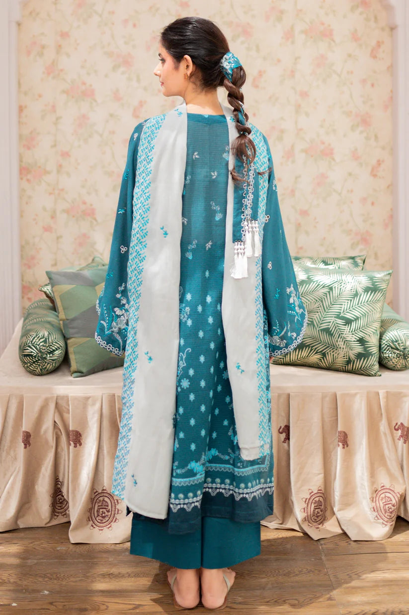 Uznau Premium Embroided Lawn Three Piece Suit UZ-LWN-TL01