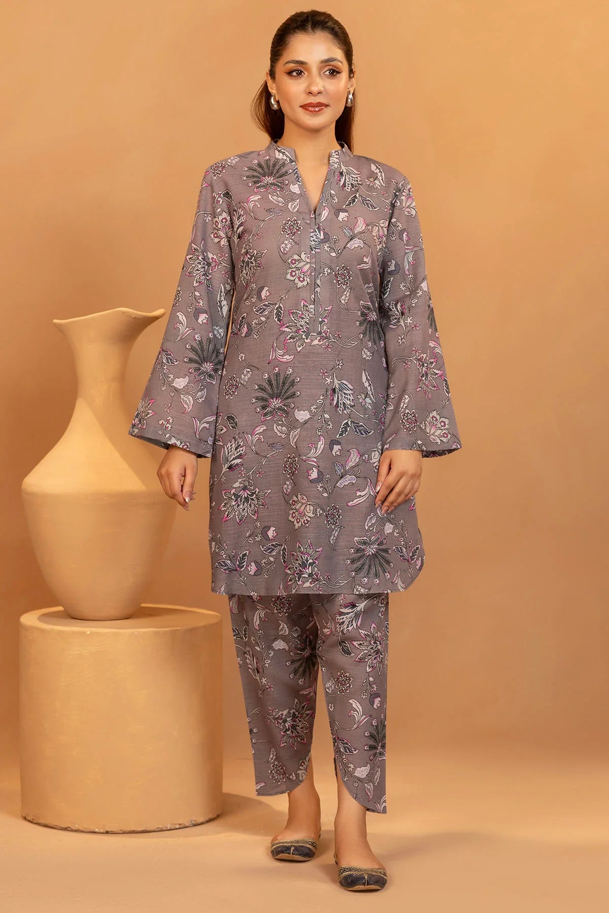 Motifz Khaddar Three Piece Suit MT-KHD-GRY01