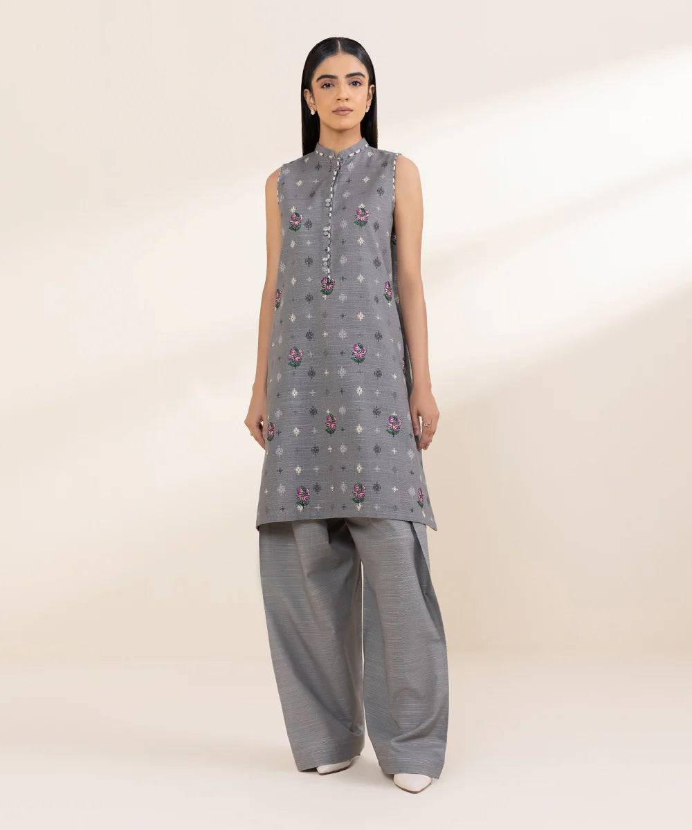 Sapphire Khaddar Three Piece Suit SP-KHD-GRY04
