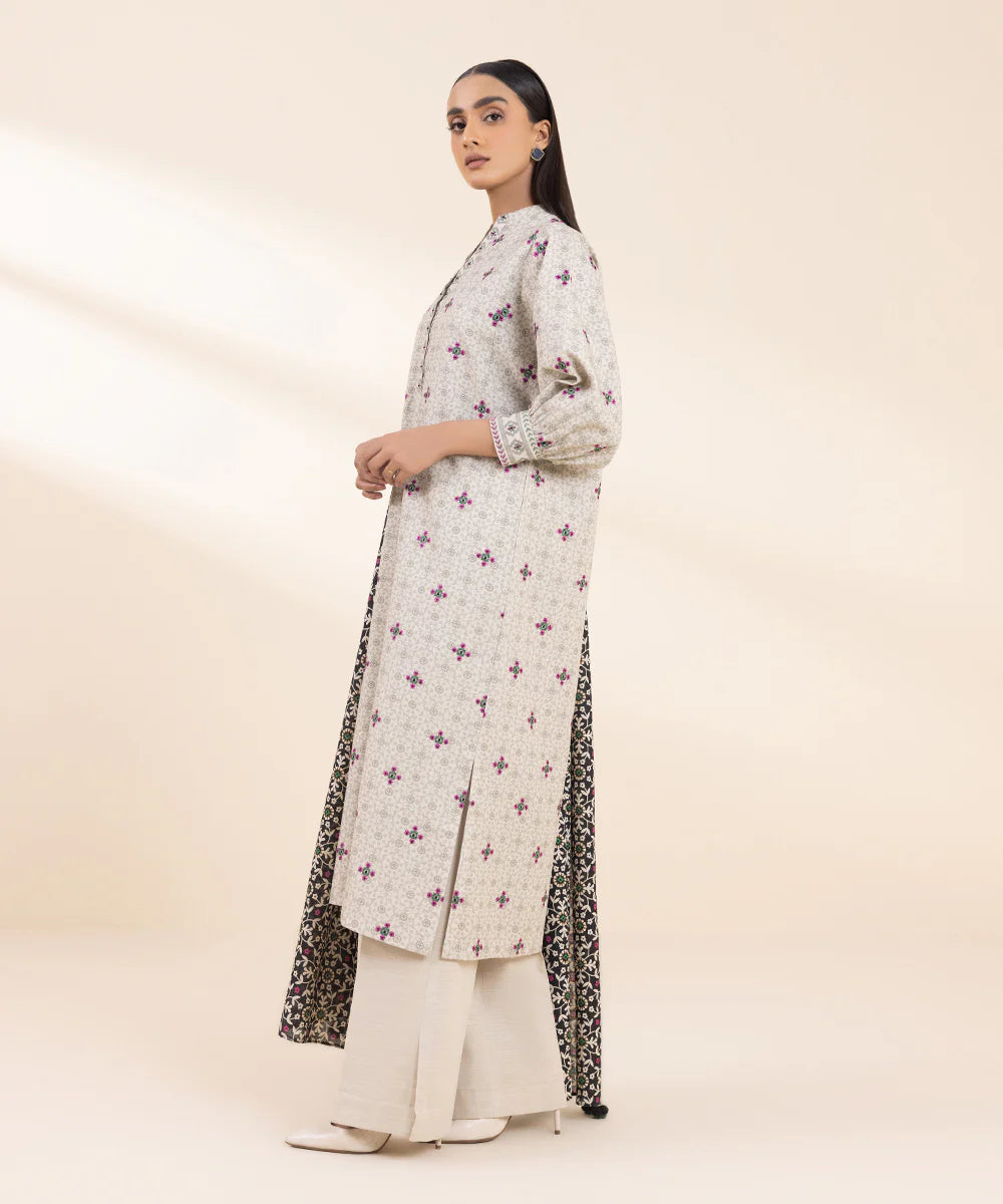 Sapphire Embroided Khaddar Three Piece Suit SP-KHD-WHT01