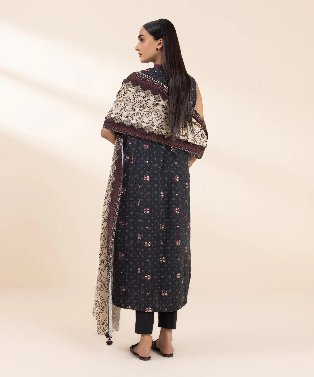 Sapphire Khaddar Three Piece Suit SP-KHD-BLK04