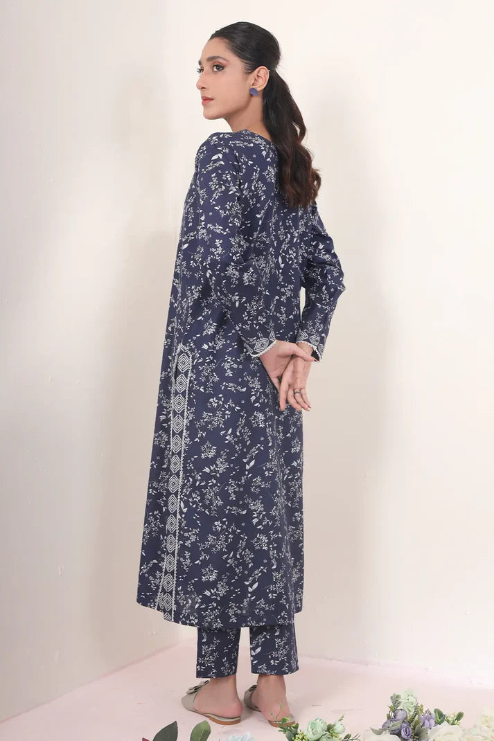 Uznau Khaddar Three Piece Suit UZ-KHD-BLU03