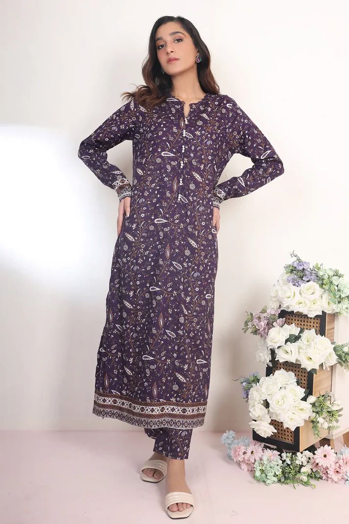 Uznau Khaddar Three Piece Suit UZ-KHD-PRP02