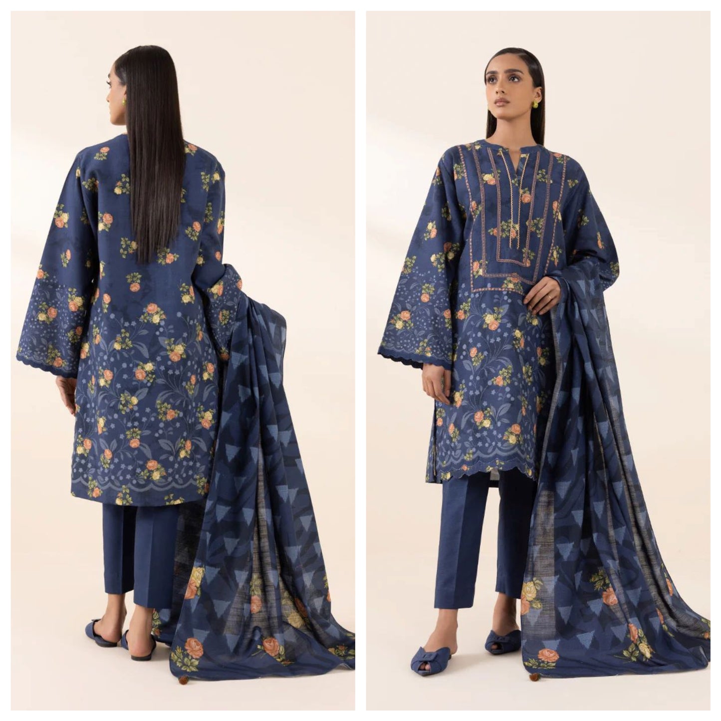 Sapphire Khaddar Three Piece Suit SP-KHD-BLU01