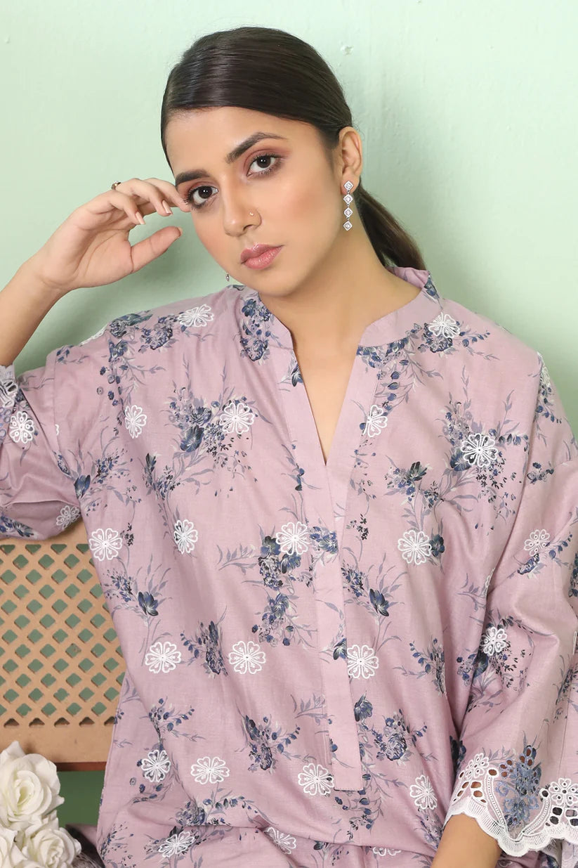 Uznau Lawn Embroided Three Piece Suit UZ-LWN-PRP05