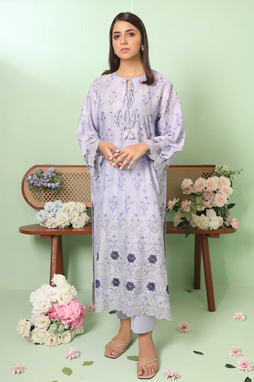 Uznau Embroided lawn Three Piece Summer Suit UZ-LWN-PRP04