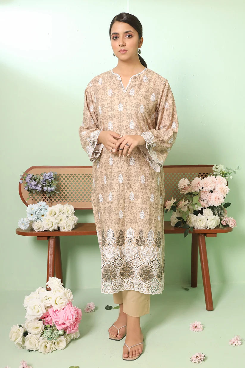 Uznau Embroided Lawn Three Piece Suit UZ-LWN-BR04